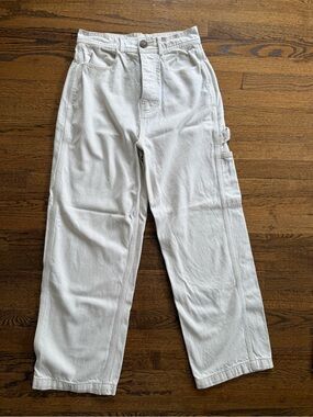 Women's Wide-Leg Carpenter Pants in Cream